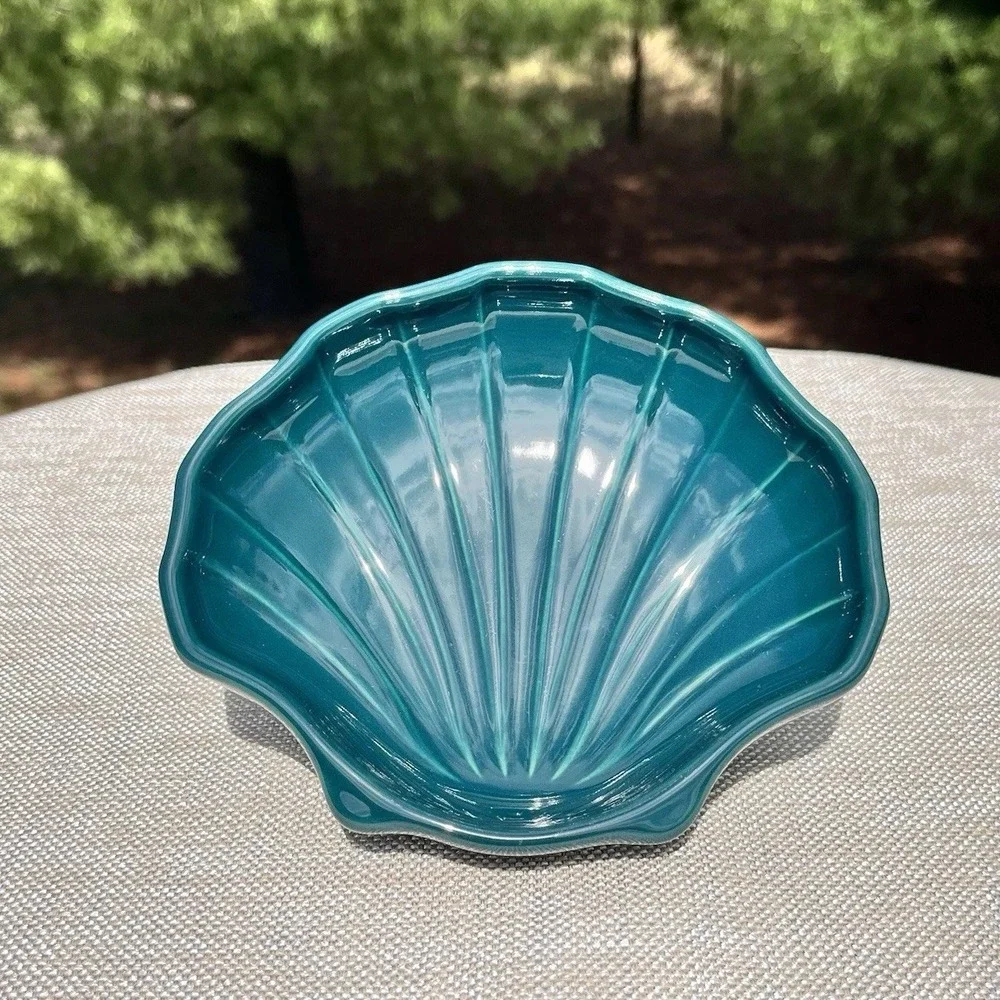 Vtg Pfaltzgraff Bathroom Set Swan Towel Holder Seashell Soap Dish Soap Dispenser
